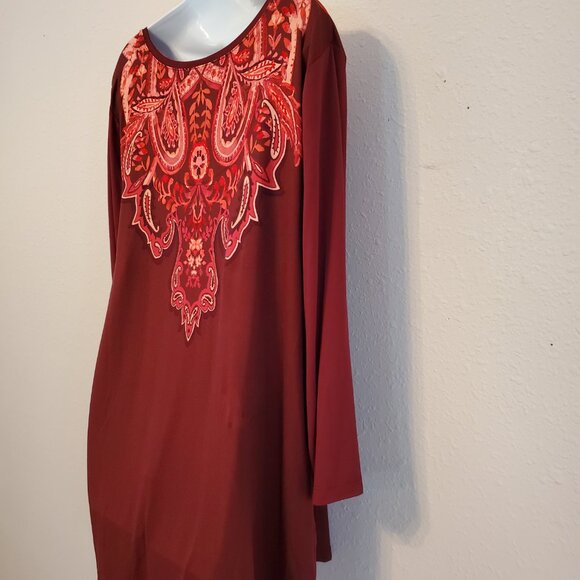 JM Collection Women's Long Knit Top Scoop Neck 3/4 Sleeve Size XXL. - Picture 7 of 11